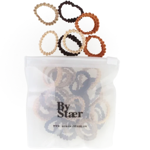 shop By Stær Mini Hair Elastics 25 Pieces - Mix 11 af By Str - online shopping tilbud rabat hos shoppetur.dk