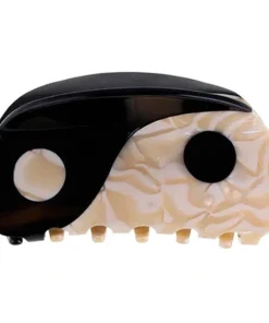 shop By Stær Yin-Yang Hair Clip - Black/Offwhite af By Str - online shopping tilbud rabat hos shoppetur.dk