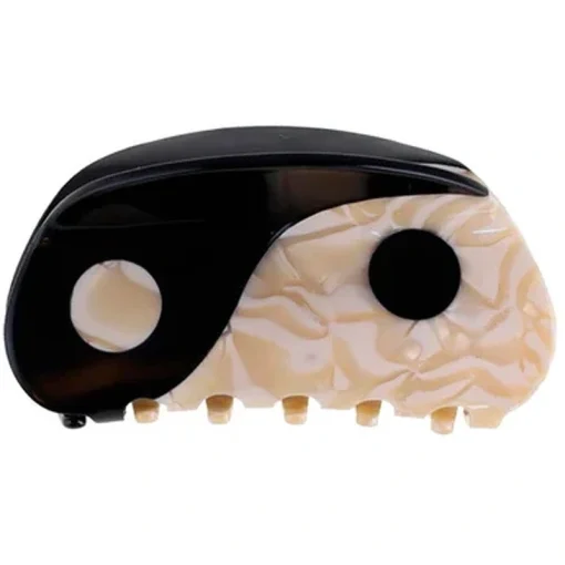 shop By Stær Yin-Yang Hair Clip - Black/Offwhite af By Str - online shopping tilbud rabat hos shoppetur.dk