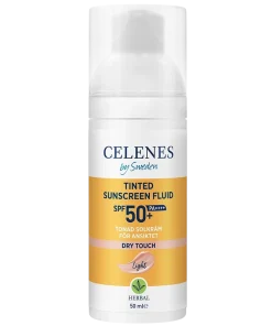 shop Celenes Herbal Sunscreen Dry Touch Fluid Tinted SPF 50 - 50 ml af Celenes - online shopping tilbud rabat hos shoppetur.dk