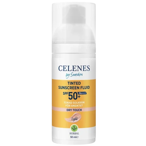 shop Celenes Herbal Sunscreen Dry Touch Fluid Tinted SPF 50 - 50 ml af Celenes - online shopping tilbud rabat hos shoppetur.dk