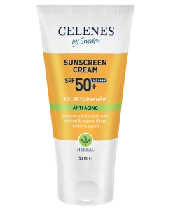 shop Celenes Herbal Sunscreen Face Cream Anti Aging SPF 50 - 50 ml af Celenes - online shopping tilbud rabat hos shoppetur.dk