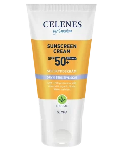 shop Celenes Herbal Sunscreen Face Cream Dry/Sensitive SPF 50 - 50 ml af Celenes - online shopping tilbud rabat hos shoppetur.dk