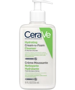 shop CeraVe Hydrating Cream-To-Foam Cleanser 236 ml af CeraVe - online shopping tilbud rabat hos shoppetur.dk