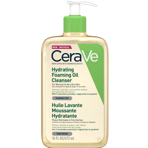 shop CeraVe Hydrating Foaming Oil Cleanser 473 ml af CeraVe - online shopping tilbud rabat hos shoppetur.dk