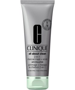 shop Clinique All About Clean 2-in-1 Charcoal Mask + Scrub 100 ml af Clinique - online shopping tilbud rabat hos shoppetur.dk