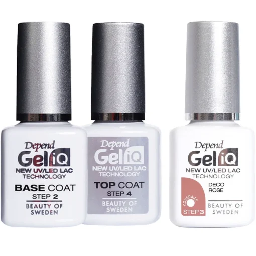 shop Depend Cosmetic Gel iQ Base & Top Coat + Choose 1 Gel Polish Color af Depend Cosmetic - online shopping tilbud rabat hos shoppetur.dk