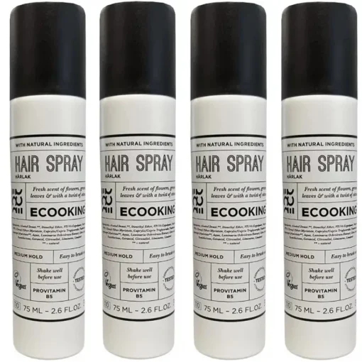 shop Ecooking Hair Spray 75 ml x 4 af Ecooking - online shopping tilbud rabat hos shoppetur.dk