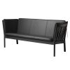 shop Erik Ole Jørgensen 3 pers. sofa - J149 - Sort/sort læder af fdb-moebler - online shopping tilbud rabat hos shoppetur.dk