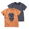 shop Friends t-shirt - Orange med print/blå med striber - 2 stk. af friends - online shopping tilbud rabat hos shoppetur.dk