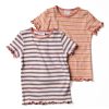 shop Friends t-shirt - Stribede i koral