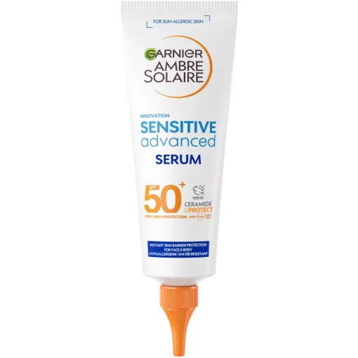 shop Garnier Ambre Solaire Sensitive Advance Body Serum SPF 50+ - 125 ml af Garnier - online shopping tilbud rabat hos shoppetur.dk