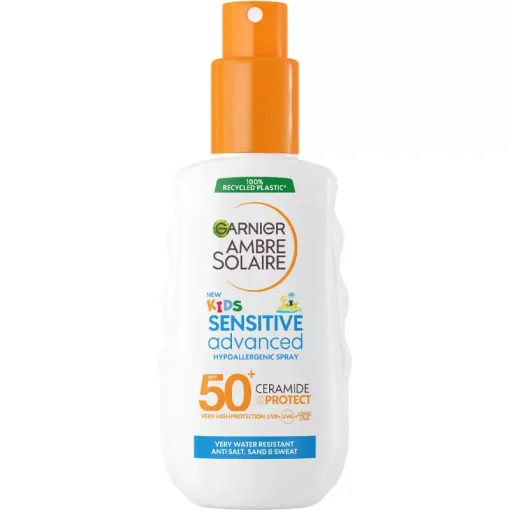 shop Garnier Ambre Solaire Sensitive Advanced Kids Spray SPF 50+ - 150 ml af Garnier - online shopping tilbud rabat hos shoppetur.dk