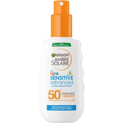 shop Garnier Ambre Solaire Sensitive Advanced Kids Spray SPF 50+ - 150 ml af Garnier - online shopping tilbud rabat hos shoppetur.dk