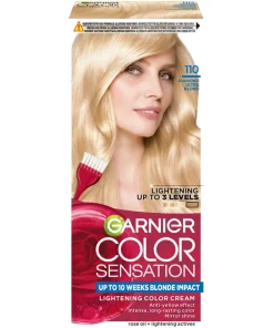 shop Garnier Color Sensation Lightening Permanent Color Cream - 110 Diamond Ultra Blond af Garnier - online shopping tilbud rabat hos shoppetur.dk