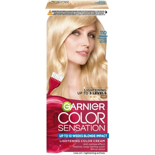 shop Garnier Color Sensation Lightening Permanent Color Cream - 110 Diamond Ultra Blond af Garnier - online shopping tilbud rabat hos shoppetur.dk