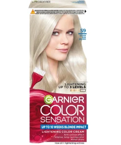 shop Garnier Color Sensation Lightening Permanent Color Cream - S9 Silver Ash Blond af Garnier - online shopping tilbud rabat hos shoppetur.dk