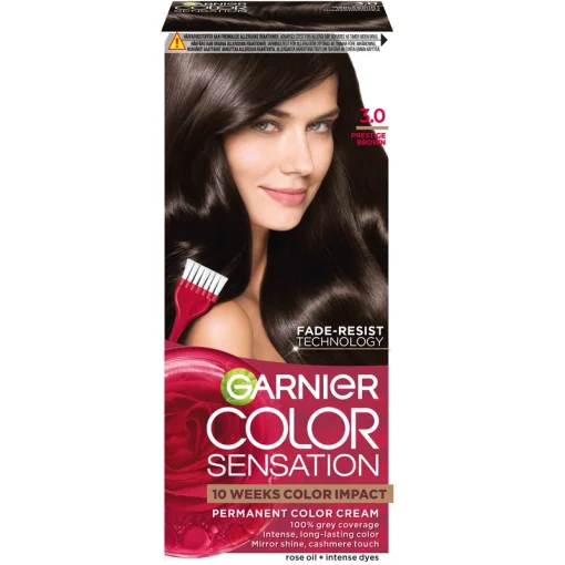 shop Garnier Color Sensation Permanent Color Cream - 3.0 Prestige Brown af Garnier - online shopping tilbud rabat hos shoppetur.dk