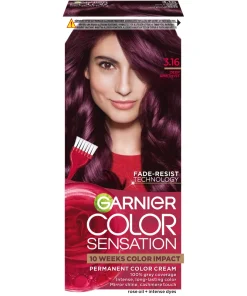 shop Garnier Color Sensation Permanent Color Cream - 3.16 Deep Amethyst af Garnier - online shopping tilbud rabat hos shoppetur.dk