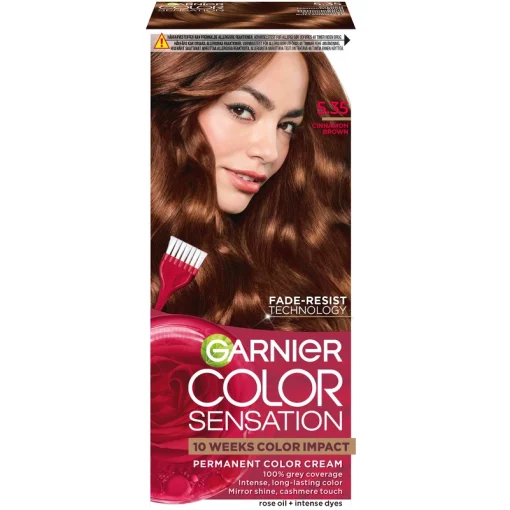 shop Garnier Color Sensation Permanent Color Cream - 5.35 Cinnamon Brown af Garnier - online shopping tilbud rabat hos shoppetur.dk