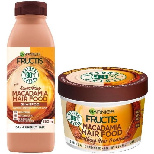 shop Garnier Fructis Hair Food Macadamia Set 350 + 400 ml af Garnier - online shopping tilbud rabat hos shoppetur.dk