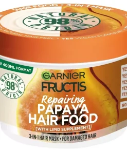 shop Garnier Fructis Hair Food Papaya Mask 400 ml af Garnier - online shopping tilbud rabat hos shoppetur.dk