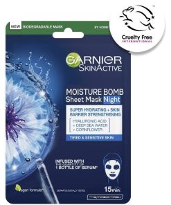 shop Garnier Skinactive Moisture Bomb Sheet Mask Night 1 Piece af Garnier - online shopping tilbud rabat hos shoppetur.dk