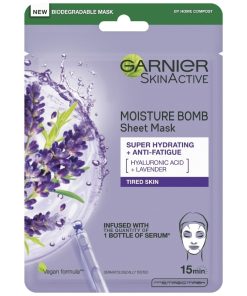 shop Garnier Skinactive Moisture Bomb Tissue Mask Lavendel 1 Piece af Garnier - online shopping tilbud rabat hos shoppetur.dk