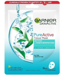 shop Garnier Skinactive Pureactive Tissue Mask 1 Piece af Garnier - online shopping tilbud rabat hos shoppetur.dk