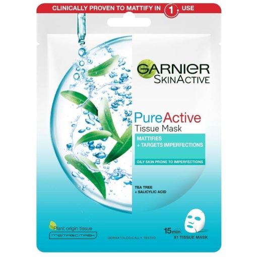 shop Garnier Skinactive Pureactive Tissue Mask 1 Piece af Garnier - online shopping tilbud rabat hos shoppetur.dk