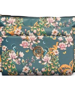 shop Gillian Jones 3 Room Cosmetics Bag -Green Flowers 10009-76 af Gillian Jones - online shopping tilbud rabat hos shoppetur.dk