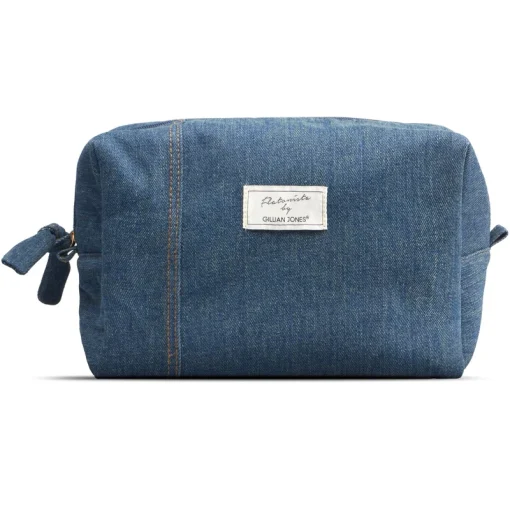 shop Gillian Jones Flatonista Cosmetic Bag - Denim 10074 af Gillian Jones - online shopping tilbud rabat hos shoppetur.dk