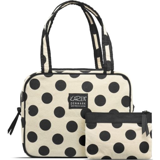 shop Gillian Jones Karen Set ECO Cotton - Beige With Black Dots 10070-95 af Gillian Jones - online shopping tilbud rabat hos shoppetur.dk