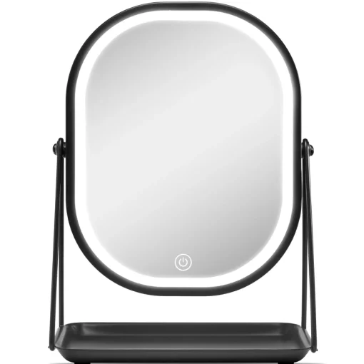 shop Gillian Jones Makeup Table Mirror LED-Light & Tray - Black 10212-00 af Gillian Jones - online shopping tilbud rabat hos shoppetur.dk