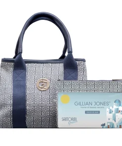 shop Gillian Jones Mary Bag - Santorini Print 10020-13 af Gillian Jones - online shopping tilbud rabat hos shoppetur.dk