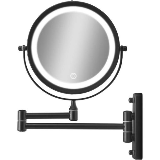 shop Gillian Jones Wall Mirror W/ Arm & Lights- Black 10246-00 af Gillian Jones - online shopping tilbud rabat hos shoppetur.dk