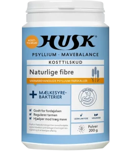 shop HUSK Psyllium Mavebalance Mælkesyrebakterier Pulver 200 gr. af HUSK Psyllium Mavebalance - online shopping tilbud rabat hos shoppetur.dk