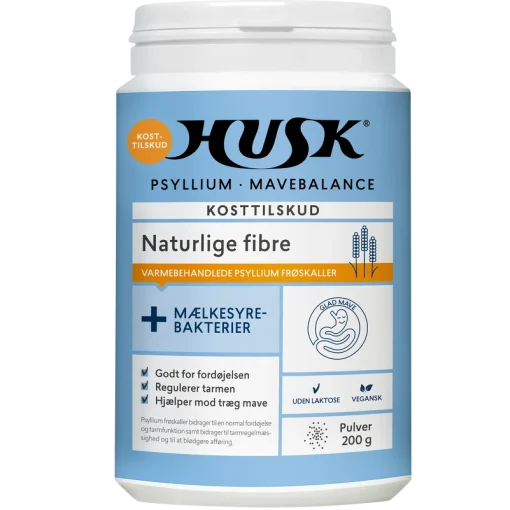 shop HUSK Psyllium Mavebalance Mælkesyrebakterier Pulver 200 gr. af HUSK Psyllium Mavebalance - online shopping tilbud rabat hos shoppetur.dk