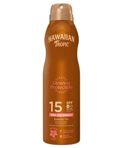 shop Hawaiian Tropic Glowing Protection Oil C-Spray SPF 15 -177 ml af Hawaiian Tropic - online shopping tilbud rabat hos shoppetur.dk