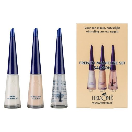 shop Herome French Manicure Set Salmon 3 x 10 ml af Herome - online shopping tilbud rabat hos shoppetur.dk