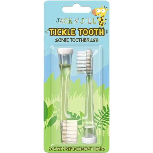 shop Jack N' Jill Replacement Brushes Tickle Tooth Sonic - 2 Pack af Jack N Jill - online shopping tilbud rabat hos shoppetur.dk