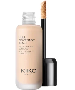 shop KIKO Milano Full Coverage 2-In-1 Foundation & Concealer 25 ml - WR01 Warm Rose af KIKO Milano - online shopping tilbud rabat hos shoppetur.dk