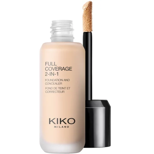 shop KIKO Milano Full Coverage 2-In-1 Foundation & Concealer 25 ml - WR01 Warm Rose af KIKO Milano - online shopping tilbud rabat hos shoppetur.dk