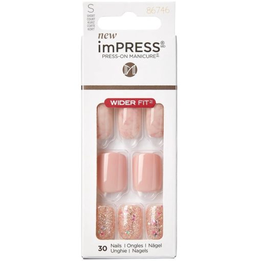 shop Kiss ImPRESS Press-On Nails Wider Fit - Just A Dream af Kiss - online shopping tilbud rabat hos shoppetur.dk