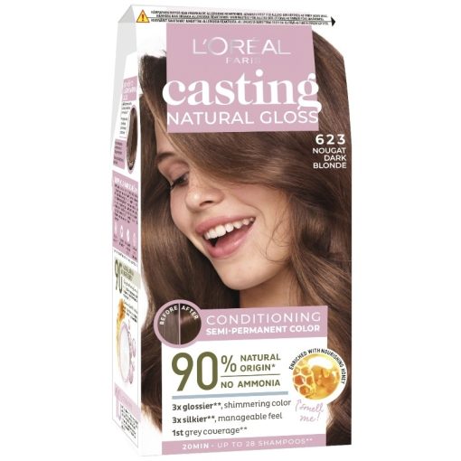 shop L'Oreal Paris Casting Natural Gloss 170 ml - 623 Nougat Dark Blonde af LOreal Paris - online shopping tilbud rabat hos shoppetur.dk