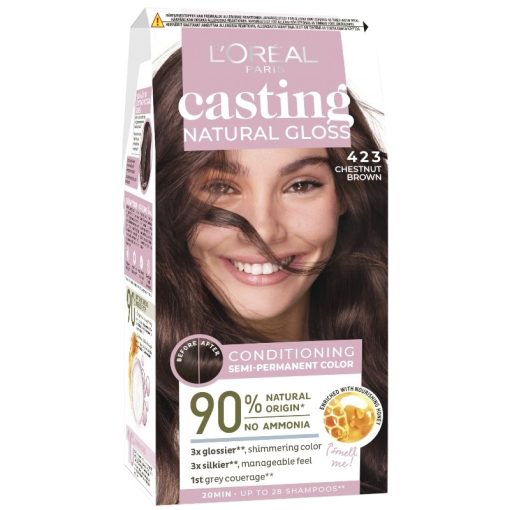 shop L'Oreal Paris Casting Natural Gloss - 423 Chestnut Brown af LOreal Paris - online shopping tilbud rabat hos shoppetur.dk