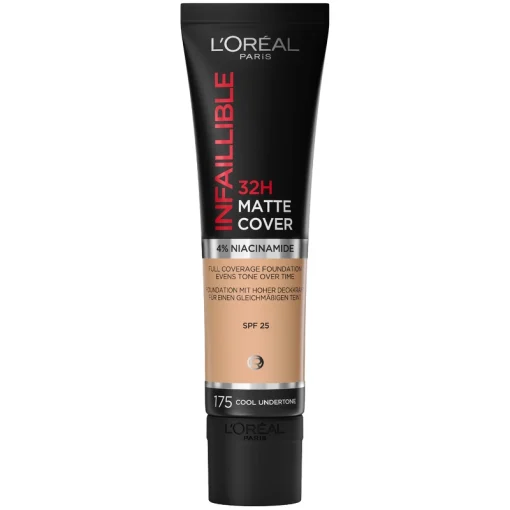 shop L'Oreal Paris Cosmetics Infaillible 32H Matte Cover Foundation SPF 25 - 30 ml - 175 Cool Undertone af LOreal Paris - online shopping tilbud rabat hos shoppetur.dk