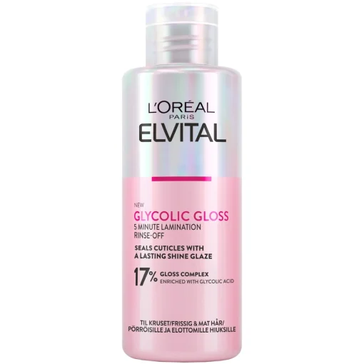 shop L'Oreal Paris Elvital Glycolic Gloss Rinse-Off Treatment 200 ml af LOreal Paris - online shopping tilbud rabat hos shoppetur.dk