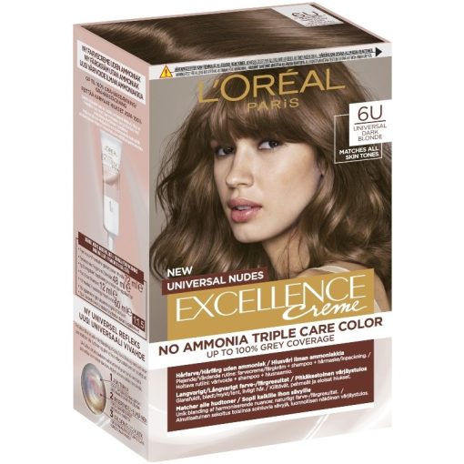 shop L'Oreal Paris Excellence Universal Nudes 192 ml - 6U Dark Blonde af LOreal Paris - online shopping tilbud rabat hos shoppetur.dk