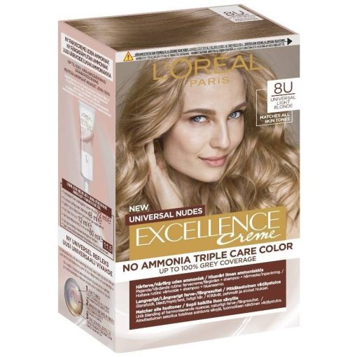 shop L'Oreal Paris Excellence Universal Nudes 192 ml - 8U Light Blonde af LOreal Paris - online shopping tilbud rabat hos shoppetur.dk